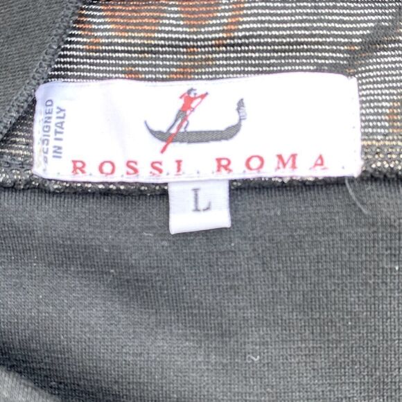 Rossie Roma Black Silk Blend Floral Print Open Cardigan/Jacket. Size Large. EUC! - Picture 3 of 6